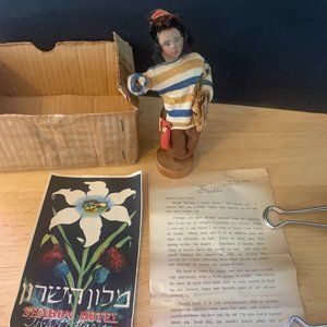DOLLS - 1950s VTG WORLD WIDE DOLL CLUB Saadia, Tel Aviv, Israel  Handmade doll